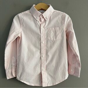 Janie and Jack Special Occasion Boys Shirt Long Sleeve Preppy Light Pink Size 3